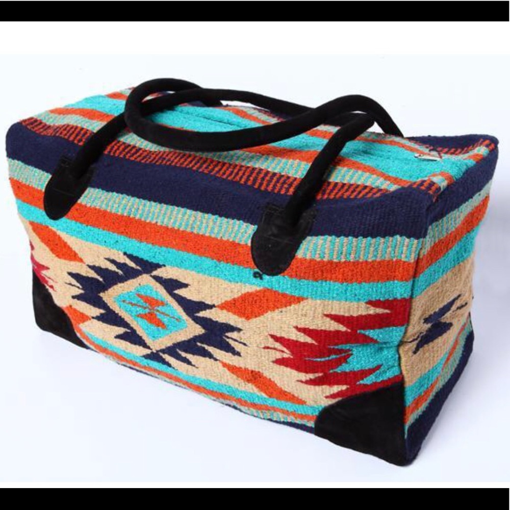 Southwest Western Aztec Style Weekender Bag Tote - Picture 1 of 2